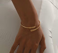 Rose Gold Spiral Cuff Bangle – Enchanted Elegance
